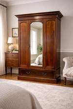 Edwardian Mahogany Wardrobe
