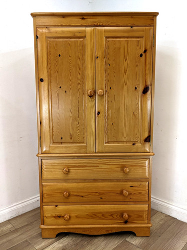 Wardrobe classic pine linen - wardrobe,