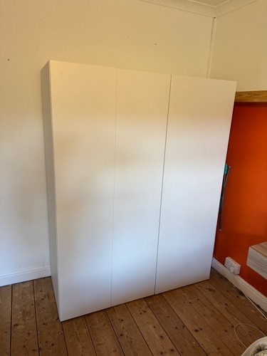 Two ikea pax wardrobes white - ikea,