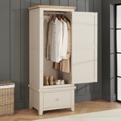 Door wardrobe with drawer - wardrobe,