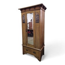 Arts Crafts Oak Wardrobe