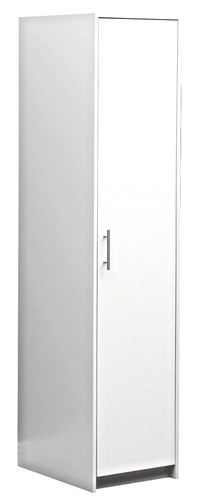 White single door wardrobe - single,