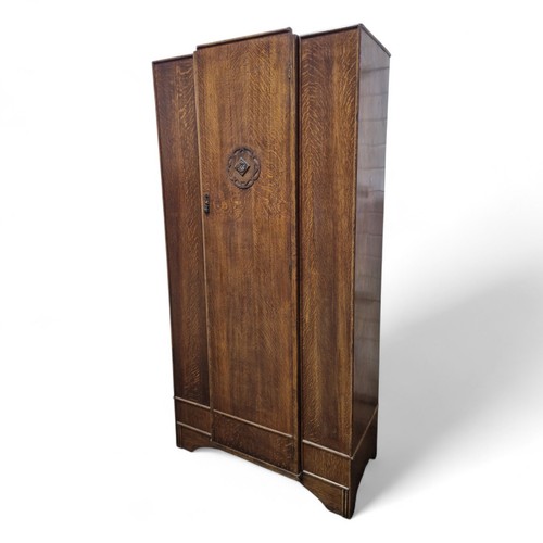 Carved oak breakfront small - carved,